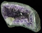 Purple Amethyst Geode with Calcite - Uruguay #57209-1
